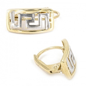 Bijuterii aur galben 14 K cercei colectie noua model GEOMETRIC - Img 2