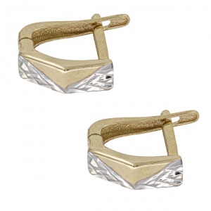 Bijuterii aur galben 14 K cercei colectie noua model GEOMETRIC
