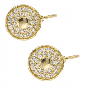 Bijuterii aur galben 14 K cercei colectie noua model ROTUND
