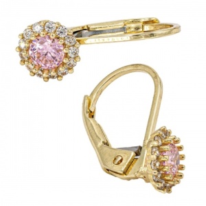 Bijuterii aur galben 14 K cercei colectie noua model ROTUND - Img 2