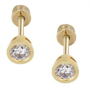 Bijuterii aur galben 14 K cercei cu filet colectie noua model PIETRICICA
