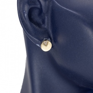 Bijuterii aur galben 14 K cercei cu filet colectie noua model GEOMETRIC - Img 3