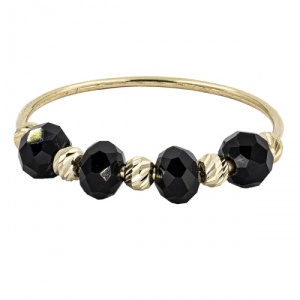 Bijuterii aur galben 14 K inel colectie noua model BILUTE - BLACK