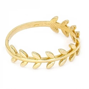 Bijuterii aur galben 14 K inel colectie noua model FRUNZA - Img 4