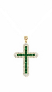 Bijuterii aur galben 14 K pandantiv colectie noua ITALIA model CRUCE