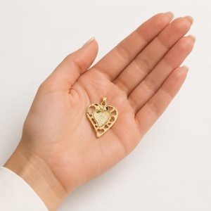 Bijuterii aur galben 14 K pandantiv colectie noua model MAICA DOMNULUI - Img 2