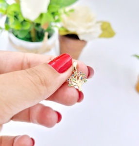 Bijuterii aur galben 14 K pandantiv colectie noua model POMUL VIETII - Img 2