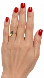 Bijuterii aur galben inel colectie noua model GEOMETRIC
