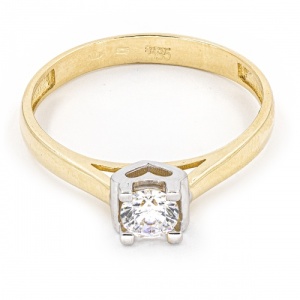 Bijuterii aur galben inele de logodna colectii noi model SOLITAIRE R22