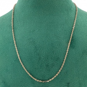 Bijuterii aur roz 14 K lant colectie noua 45 cm - Img 2