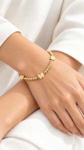 Bratara aur galben 14 K colectie ITALIA model BILUTE SI FLUTURAS