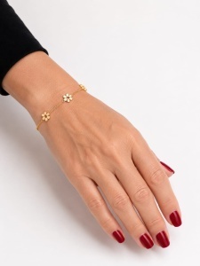 Bratara aur galben 14 K colectie ITALIA model FLOARE