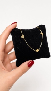 Bratara aur galben 14 K colectie ITALIA model INIMIOARE
