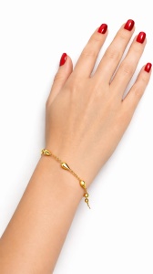 Bratara aur galben 14 K colectie ITALIA model LACRIMA