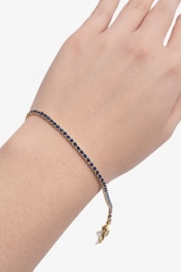 Bratara aur galben 14 K colectie ITALIA model TENIS - BLUE