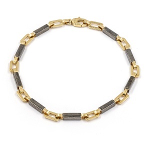 Bratara barbateasca aur galben 14 K model ITALIA