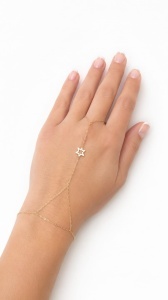Bratara cu inel aur galben 14 K model STEA - Img 2