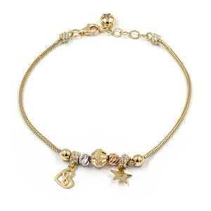 Bratara din aur 14 K model CHARM STEA - Img 3