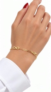 Bratara din aur galben 14 K colectie ITALIA model INFINITY