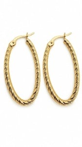 Cercei aur galben 14 K colectie ITALIA model CREOLI - RASUCITI - Img 2