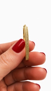 Cercei aur galben 14 K colectie ITALIA model CREOLI - Img 3