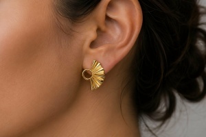 Cercei aur galben 14 K colectie ITALIA model EVANTAI