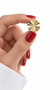 Cercei aur galben 14 K colectie ITALIA model EVANTAI - Img 3
