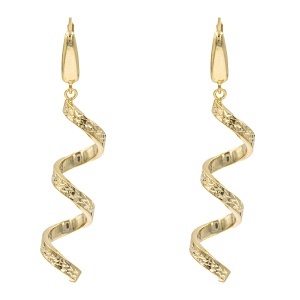 Cercei aur galben 14 K colectie ITALIA model SPIRALA