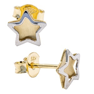 Cercei aur galben 14 K colectie ITALIA model STELUTA - Img 2