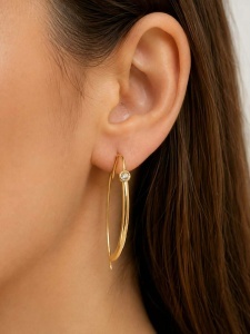 Cercei aur galben 14 K colectie noua model ABSTRACT