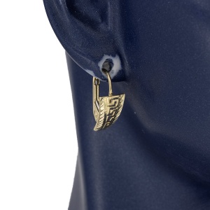 Cercei aur galben 14 K model GEOMETRIC - Img 3