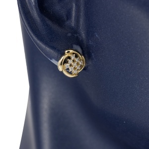 Cercei aur galben 14 K model GEOMETRIC - Img 3