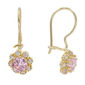 Cercei copii aur galben 14 K model FLORICICA - Img 2