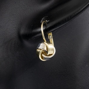 Cercei din aur 14 K colectie noua ITALIA model TURBAN - Img 3