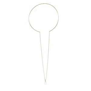 Colier din aur roz 14 K colectie ITALIA model PERLA - Img 3
