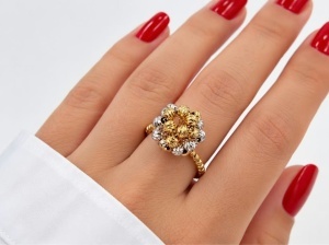 Inel aur galben 14 K colectie noua ITALIA model BILUTE