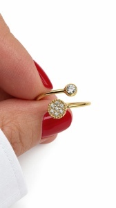 Inel aur galben 14 K colectie noua model ROTUND - Img 2