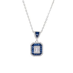 Lant cu pandantiv argint 925 model BLUE