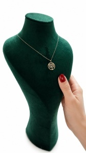 Lant cu pandantiv aur galben 14 K model POMUL VIETII