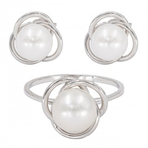 Bijuterii aur alb 14 K Set colectie noua ITALIA model TURBAN