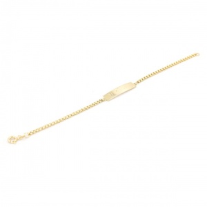 Bijuterii aur galben 14 K bratara pentru copii colectie noua model PLACUTA - Img 2