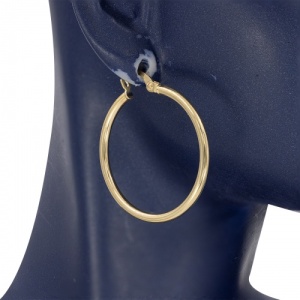 Bijuterii aur galben 14 K cercei colectie noua ITALIA model CREOLI - Img 2