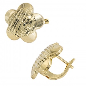 Bijuterii aur galben 14 K cercei colectie noua model FLOARE - Img 2