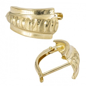 Bijuterii aur galben 14 K cercei colectie noua model GEOMETRIC - Img 2