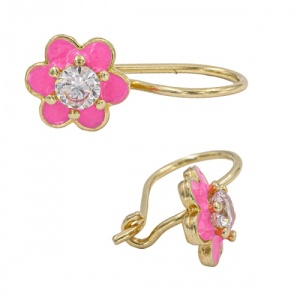 Bijuterii aur galben 14 K cercei copii colectie noua model FLORICICA - Img 2