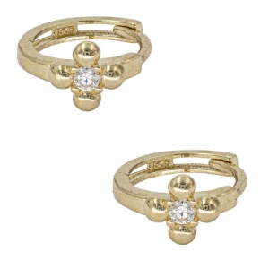 Bijuterii aur galben 14 K cercei copii colectie noua model FLORICICA