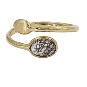 Bijuterii aur galben 14 K inel colectie noua ITALIA model OVAL - Img 3