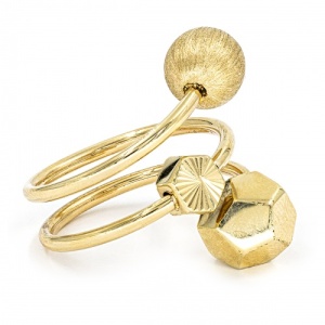 Bijuterii aur galben 14 K inel colectie noua model BILUTA GEOMETRICA - Img 3