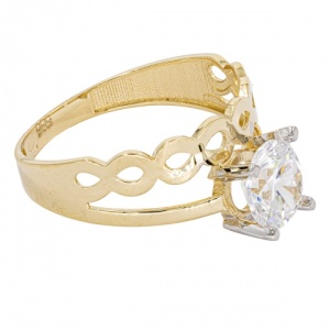 Bijuterii aur galben 14 K inel colectie noua model INFINITY - Img 2