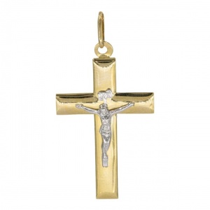 Bijuterii aur galben 14 K pandantiv colectie noua ITALIA model CRUCE